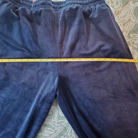 Forever 21 NWT Women's Plus Size 2X Velour Drawstring Navy Blue Joggers Pockets - Picture 4 of 10